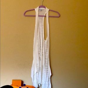 Bebe long sleeveless cardigan